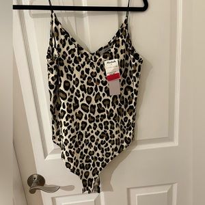 Gaze Women’s bodysuit, cheetah print, size L